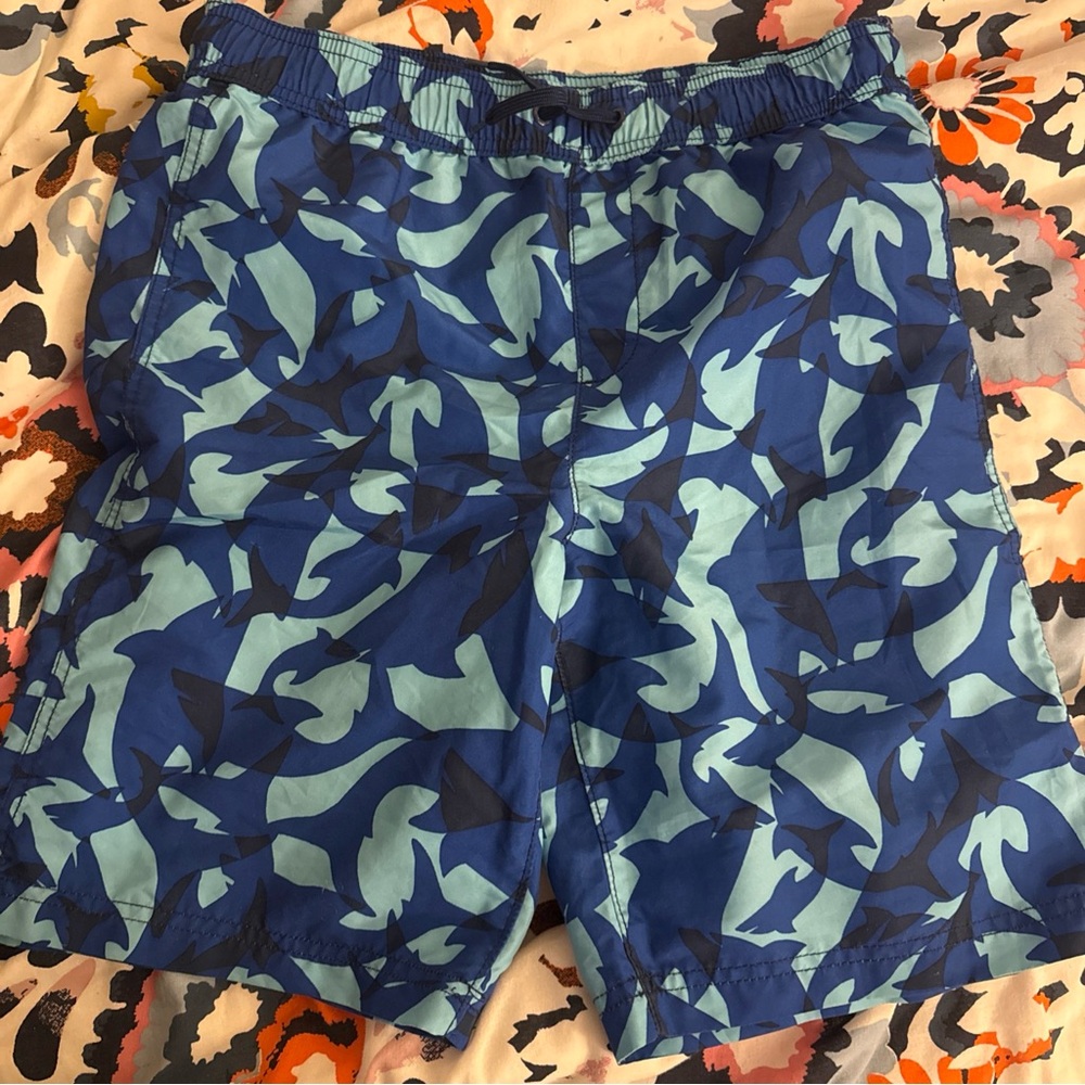 Lands' End Blue Camouflage Men's Athletic Shorts